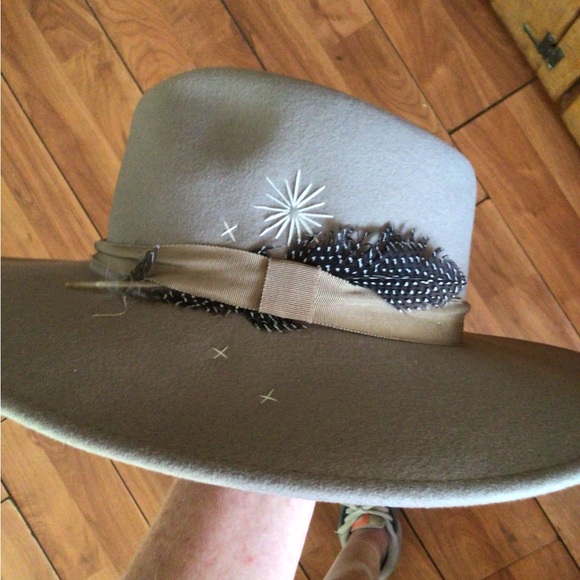 RARE Wyeth Astral embroidered wool boho rancher - Picture 3 of 8